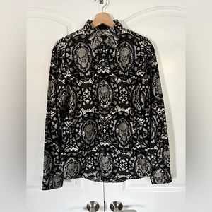 Alexander McQueen Lace-Skull Button Down